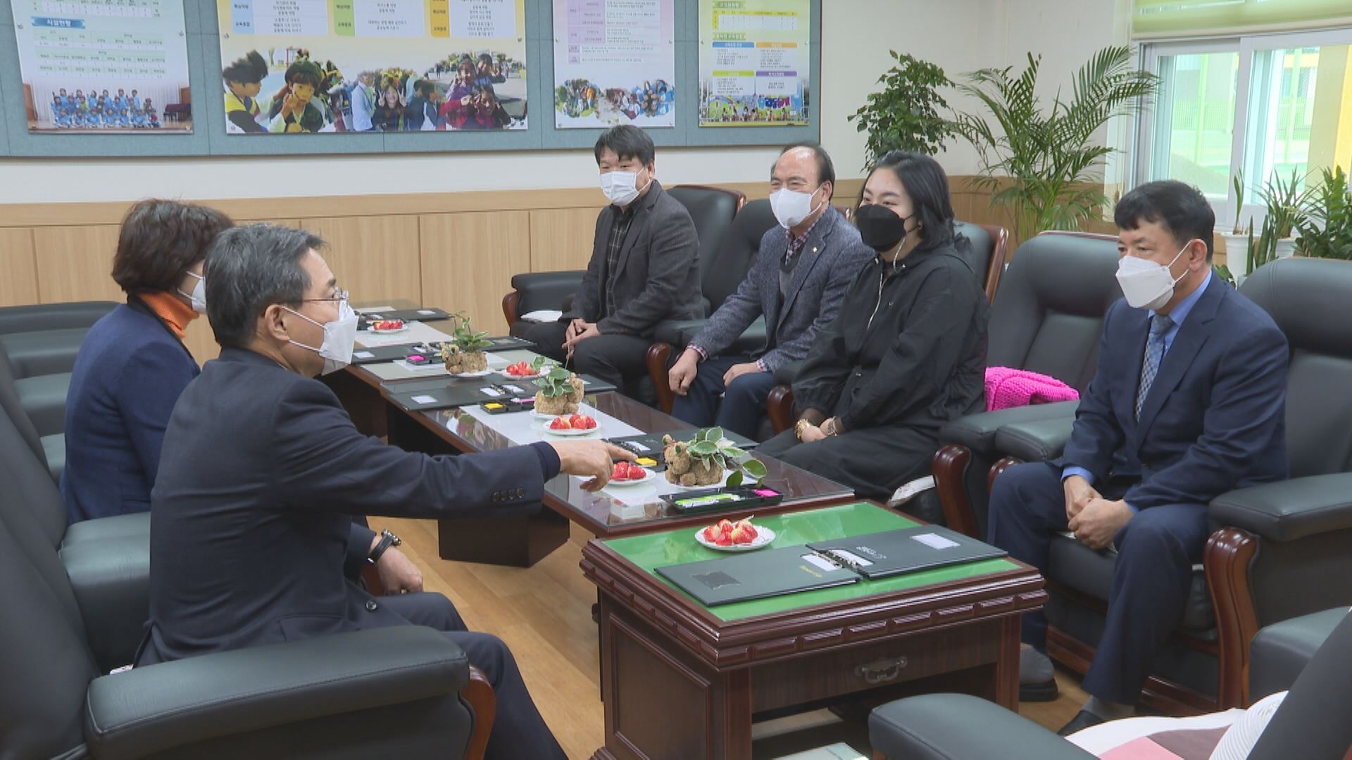 교육현장 의견수렴을 위한 여수 동초등학교 방문 이용자 제공이미지